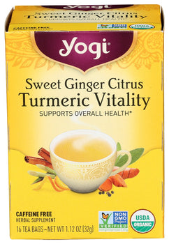 YOGI TEAS: Sweet Ginger Citrus Tea Organic, 16 bg