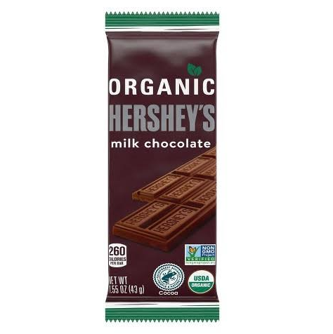 HERSHEY: Organic Milk Chocolate Candy Bar, 1.55 oz