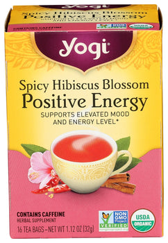YOGI TEAS: Spicy Hibiscus Tea Organic, 16 bg