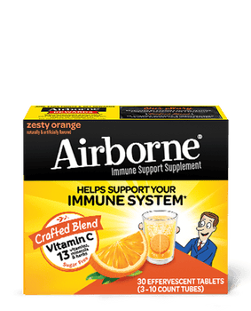 AIRBORNE: Zesty Orange Effervescent Tablets, 30 tb